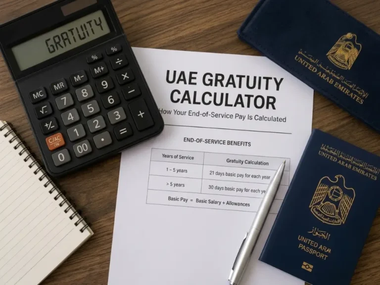 UAE Gratuity Calculator: How Your End-of-Service Pay Is Calculated (2026)