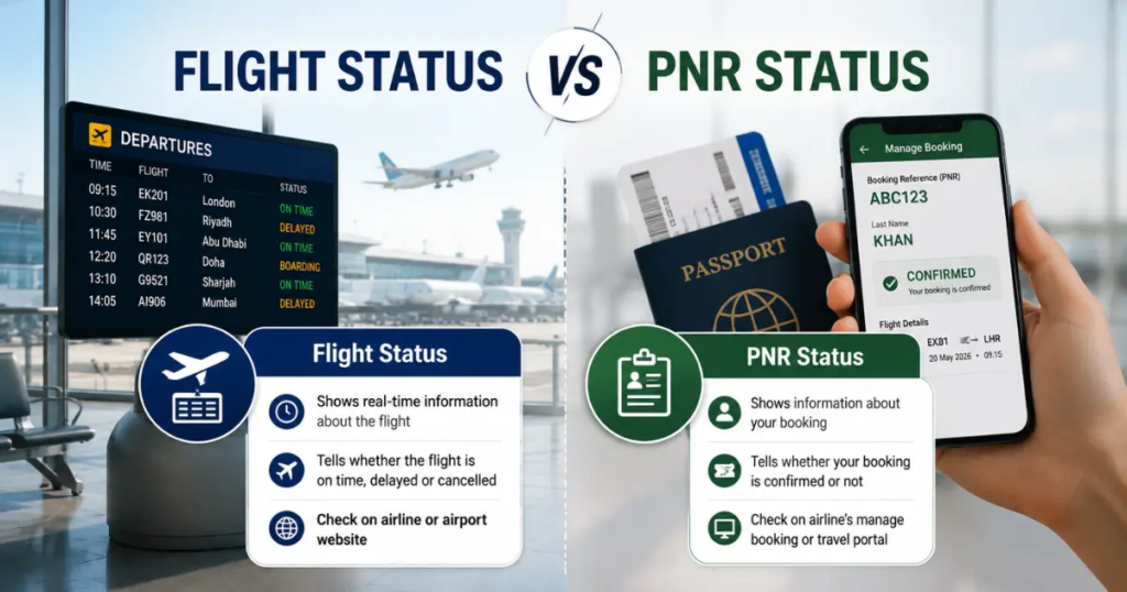 Flight Status vs PNR Status: What's the Difference?