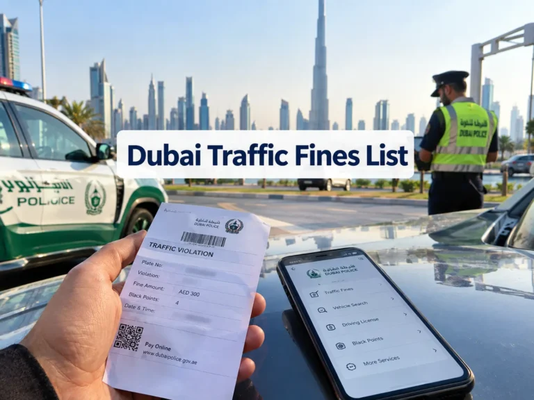 Dubai Traffic Fines List 2026: Violations, Amounts and Black Points