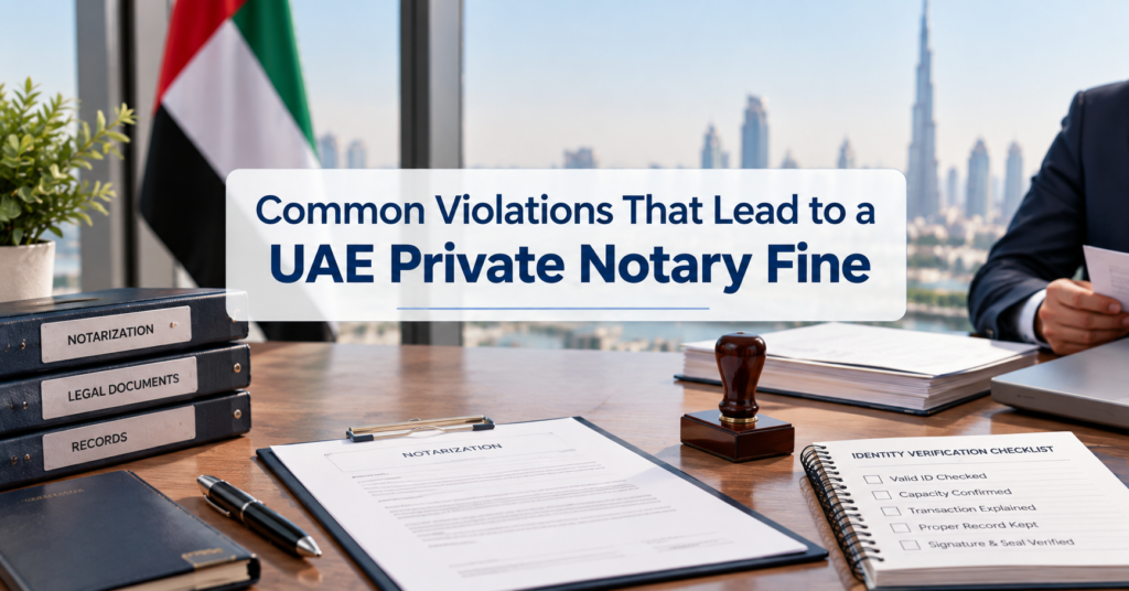 Common Violations That Lead to a UAE Private Notary Fine